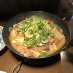 婆娑羅 - 豚モツと野菜の煮込み
            甘味噌でしっかり味付けしてあります
            