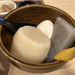日本酒と牡蠣...時々おでんBACHIYA - クーポン利用のおでん3種