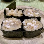 魚と炭と 濵さき - すだち香る〜。蕪と平目の巻物（マグロ節も隠れてますよー）