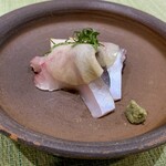 魚と炭と 濵さき - すっごい脂乗ってる鯖とシャキッとかぶら（大葉がいいのよ）