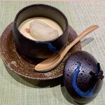 魚と炭と 濵さき - 出たフレンチ！蟹とカリフラワーのクリーミー茶碗蒸し