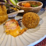 キッシュとスープのお店 晴れたらいいね - 黒米入りライスコロッケ