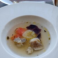 イリエスケープ - 庄内豚とキクラゲのスープ♡優しい塩加減♫庄内豚、トマト、キクラゲ、セロリ♫