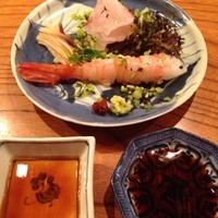 魚菜料理 縄屋 - お造り ボタン海老とヤイトハタ