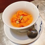 厨 花膳 - 塩水うにの冷たい茶碗蒸し
