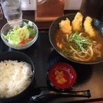 情熱うどん讃州 - カレーうどんランチ900円&かしわ天3ヶ250円