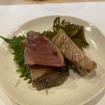 うを徳 - 能登産 鰤藁炙り ＆ メカブ