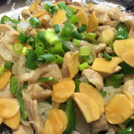 おふくろ亭 - 白ホル定食 大ライス 500円。塩ニンニクのワガママを聞いてもらえました。m(__)m