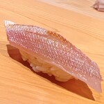 こま田 - 富山の春子鯛。完璧な塩入れと脱水です