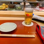 築地寿司清 - 乾杯ビール♪