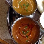 Indian Restaurant D SAGARMATHA - 201406  サガルマータ  ★ネハセット（1250円）★チキンカレー＆マトンカレー（下）