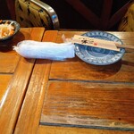 彩 - おしぼり、お通し