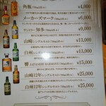 彩 - ウヰスキーメニュー