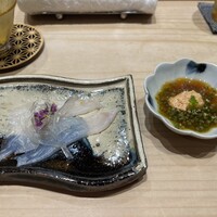 広典 - トラフグ刺身とあん肝醤油