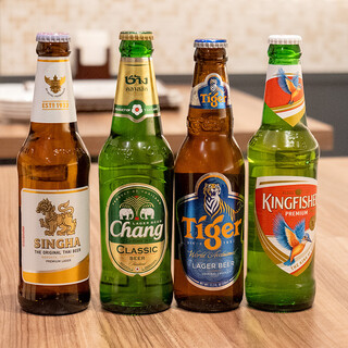 インド・タイのビール、ワインなどアルコールも種類豊富♪