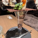 神楽坂 茶寮 - Chocolat 抹茶パフェ　日本のお茶セット1,760円