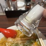 支那そば 元祖 - 追い塩はソルトミルにてふりかけです、ほんの少しだけ使用しましたが⋯いらないかな？