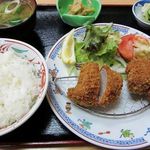 一天張 - 岩中ヒレカツ定食　１４５０円