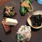 パンチャバティ - とうふの味噌漬けの燻製他