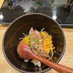 ノドボトケ、上ル - ホタルイカの小丼