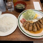 かつれつ四谷たけだ - カキバター焼き定食（カキ増量）