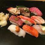 SUSHIと海鮮居酒屋 まるなみ - 2014.6 厳選北海にぎり