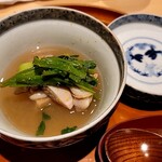 銀座 しのはら - 蛤　車麩　芹の鍋