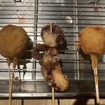 串カツ しろたや 南海通り店 - 紀州南高梅、タコ唐揚、明太子