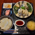 光る海 - 活ホッキ刺定食