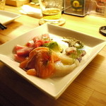 トディーズ - 2014/04 タコとサーモンのカルパッチョ(だったはず)