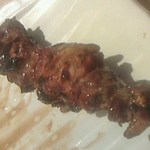 鳥すけ - ハツモト☆山椒で頂きます。ぐにゅぐにゅとした食感。噛めば噛むほど味わい深く肉の旨味が～。(2014.6)