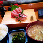 さわらや - 刺身定食(刺身軽め･ごはん大盛り)