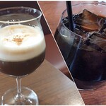 DAIBAN COFFEE cafe - アイリッシュコーヒー950円、セットのアイスコーヒー✨アイリッシュコーヒーは温かいメニューでウィスキーの香りとクリームが絶妙なホットカクテルです。