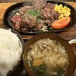 ROCK'N KITCHEN あいたい屋 - ビーフステーキ（輸入牛）200g　ごはんセット