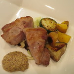 リストランテ ヴォナ フォルトゥーナ - ＜2014年6月＞「チバ・ザ・ポーク」旭市の林SPFポークのロースト　粒マスタード添え