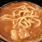 麺匠 竹虎 - <'14/06/26撮影>海老豚骨つけ麺(300g) 930円 のつけ汁の中のつけ麺