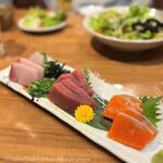 時間無制限 食べ飲み放題 165種 匠 - 市場直送お造り3点盛り合せ（1089円）