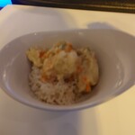 brussels AIRLINES BUSINESS ROUNGE - じゃがいもがたくさん入った汁かけご飯