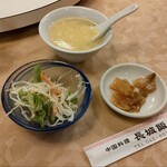 長城飯店 - サラダ、スープ、ザーサイ