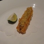 エノテカ・ラ・リコルマ - 噴火湾産昆布〆穴子のフリット