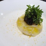 エノテカ・ラ・リコルマ - 上磯産活〆寅ふぐとイタリア産からすみのマリネ