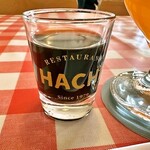 ハンバーグレストランHACHI - 一口のアイスコーヒー