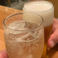 博多 鴨すき 鴨しゃぶ なかもぐろ - 今回は‥ネット予約‥ワンドリンクサービスですよん‥ラッキー〰️♡‥