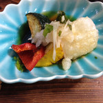 裏五頭山荘 - 揚げ餅と茄子の揚げ出し