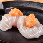 鮨 巳之七 - 料理写真:活生穴子　酒盗あん