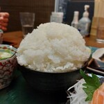 新潟肉と海鮮・50種の地酒 つるまる - ご飯（普通）