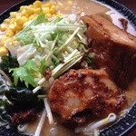 花巻らーめんバガボンド - 味噌ラーメン、チャーシュートッピング