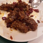 翡翠楼 新館 - 食べかけでスミマセン大きな牡蠣を紹介したくて