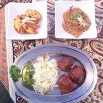 サティヤム - スパイシーポテト、プロンペッパーフライ、ボティカバブ