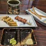 うなぎ 魚政 - 「鰻の白焼き」と「鰻の肝焼き」
